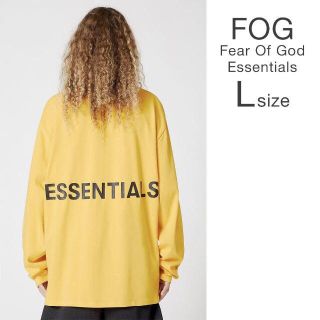 フィアオブゴッド(FEAR OF GOD)の込 Fog Essentials L/S Tee ロンT L 黄色(Tシャツ/カットソー(七分/長袖))