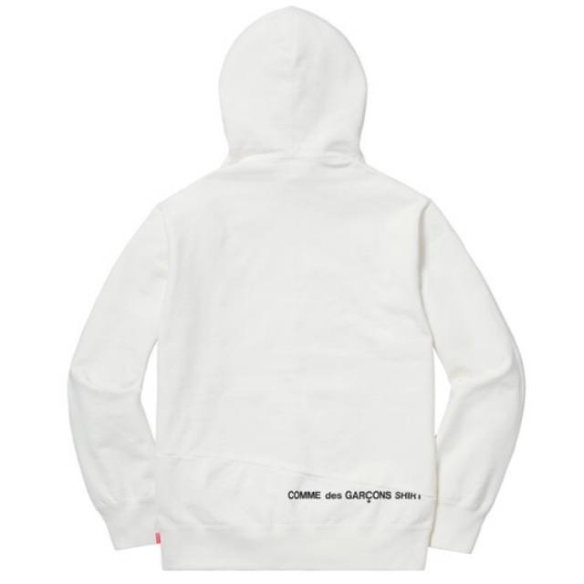 supreme comme des garçon パーカー 白 L