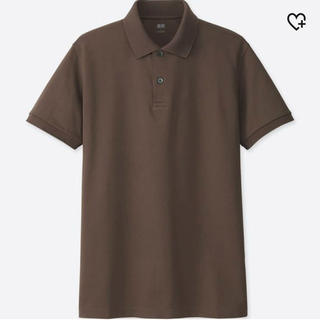 ユニクロ(UNIQLO)のドライカノコポロシャツ ブラウン S(ポロシャツ)