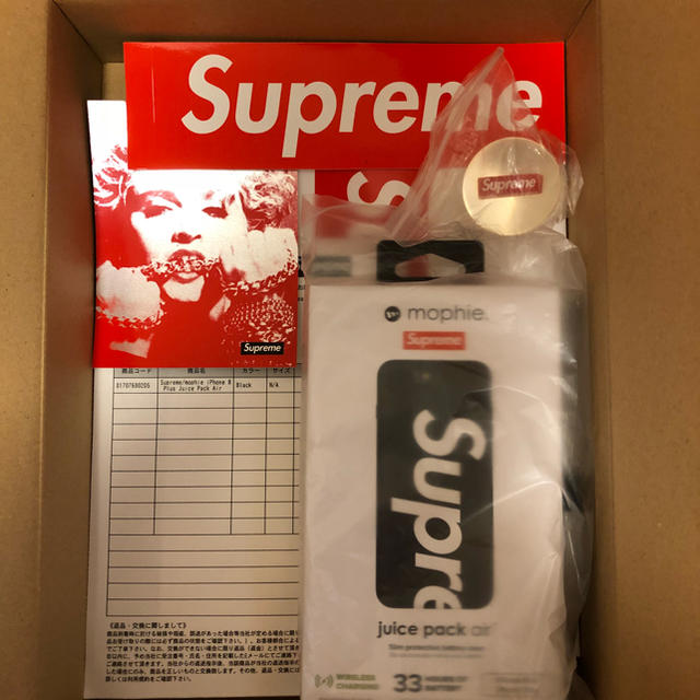 supreme iPhone 8plus ブラック カバー