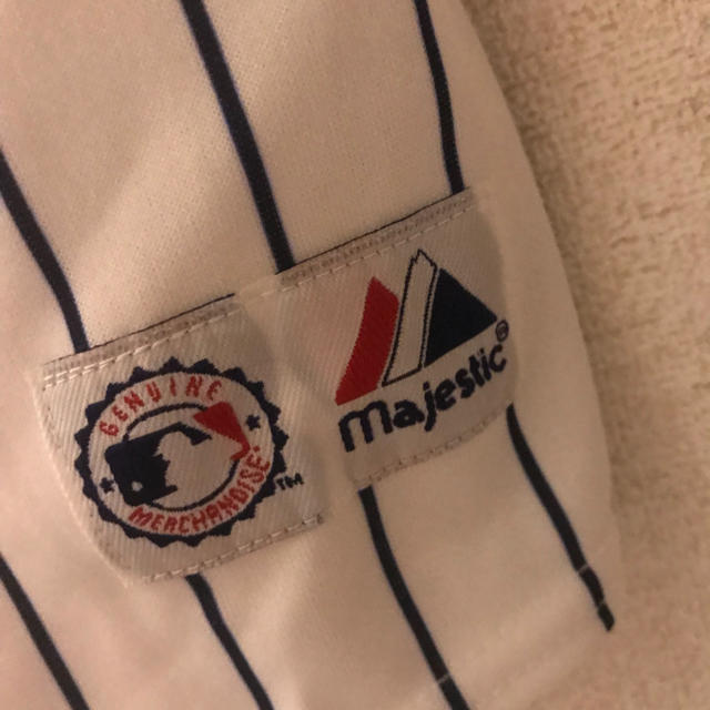 Majestic(マジェスティック)のMajestic MLB ヤンキース ベースボールシャツ #2 JETER スポーツ/アウトドアの野球(ウェア)の商品写真