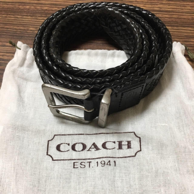 COACH(コーチ)の最終価格 COACH メッシュベルト 黒 9月30日まで。 メンズのファッション小物(ベルト)の商品写真