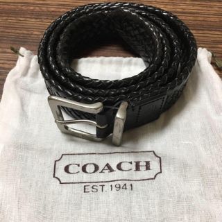 コーチ(COACH)の最終価格 COACH メッシュベルト 黒 9月30日まで。(ベルト)