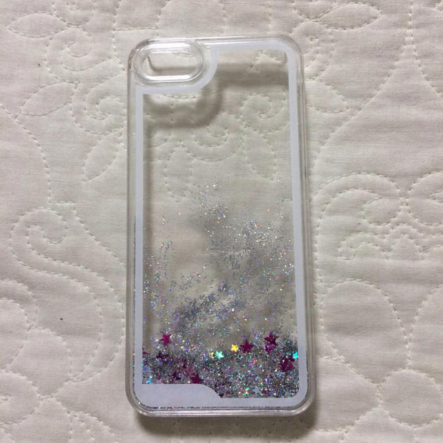 iPhoneケース 流れ星 シルバー スマホ/家電/カメラのスマホアクセサリー(モバイルケース/カバー)の商品写真