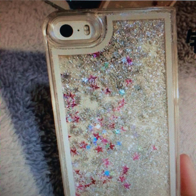 iPhoneケース 流れ星 シルバー スマホ/家電/カメラのスマホアクセサリー(モバイルケース/カバー)の商品写真