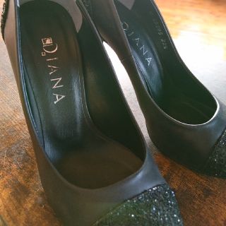 ダイアナ(DIANA)の美品 DIANA  スパンコール レザーパンプス size 22.5㎝ ダイアナ(ハイヒール/パンプス)