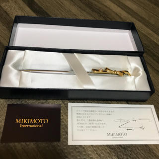 ミキモト(MIKIMOTO)の新品未使用♡ミキモト 箱付き リボン ボールペン  パール(ペン/マーカー)