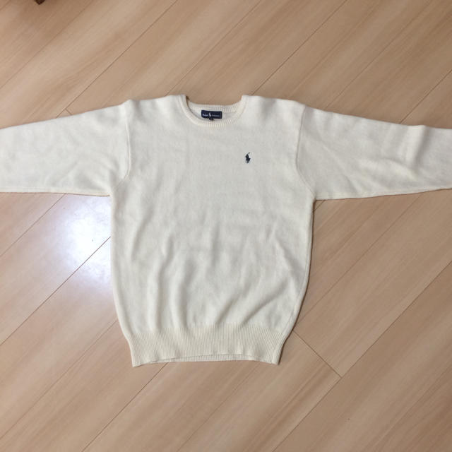 POLO RALPH LAUREN(ポロラルフローレン)のPOLO ニット ホワイト 無地 美品♫ レディースのトップス(ニット/セーター)の商品写真