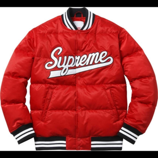 シュプリーム(Supreme)のsupreme Script Varsity Puffy jacket(スタジャン)