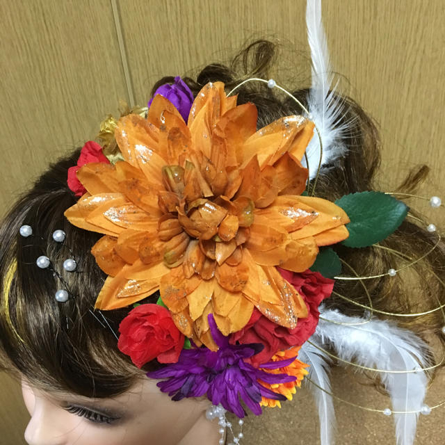 1034 ❤❤❤ハンドメイドコサージュ パープル 薔薇 - 通販