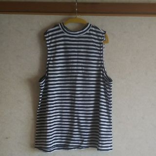 ギャップ(GAP)のGAP  ボーダーノースリーブニット Lサイズ(カットソー(半袖/袖なし))