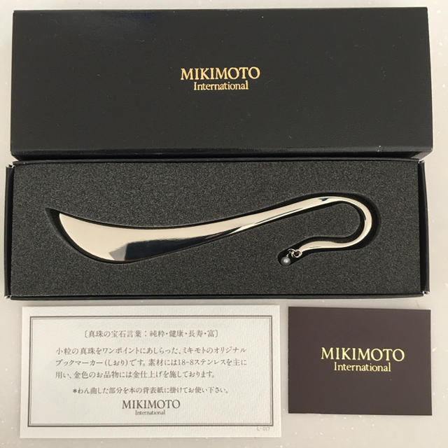 MIKIMOTO(ミキモト)のMIKIMOTO ミキモト パール ブックマーク ハンドメイドの文具/ステーショナリー(しおり/ステッカー)の商品写真