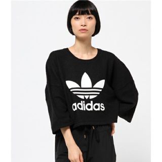 アディダス(adidas)のadidas ラスト1点 ウール スウェット WOOL CROP TREFOIL(トレーナー/スウェット)