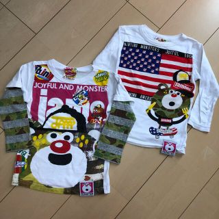 ジャム(JAM)のJAM 2点セット ロンT カモフラ 迷彩 クマテン トップス 100(Tシャツ/カットソー)