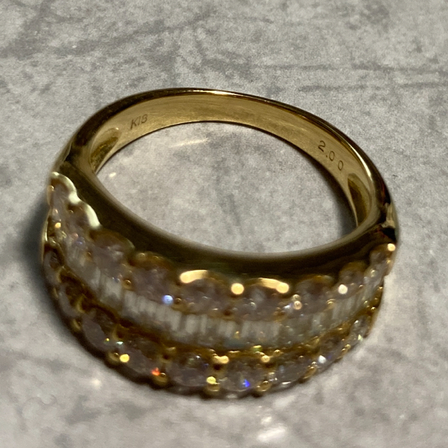 K18 YG ダイヤモンドリング  2.00ct   レディースのアクセサリー(リング(指輪))の商品写真