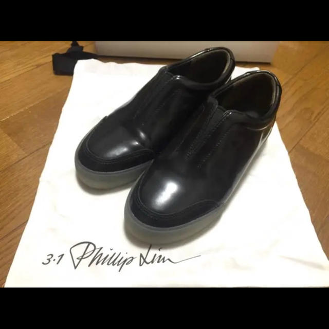 3.1 Phillip Lim(スリーワンフィリップリム)の【美品】フィリップリム ブラック スニーカー 革靴 レディースの靴/シューズ(スニーカー)の商品写真