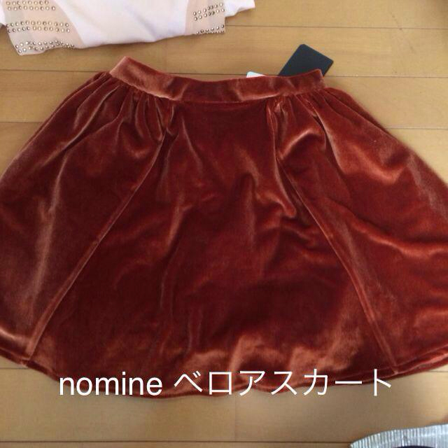 Nomine(ノミネ)のnomine ベロアスカート レディースのスカート(ミニスカート)の商品写真