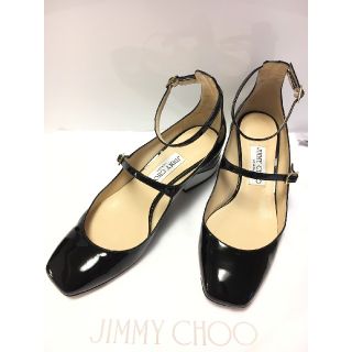 ジミーチュウ(JIMMY CHOO)のジミーチュウ パテント スクウェアトゥ ローヒール(ハイヒール/パンプス)