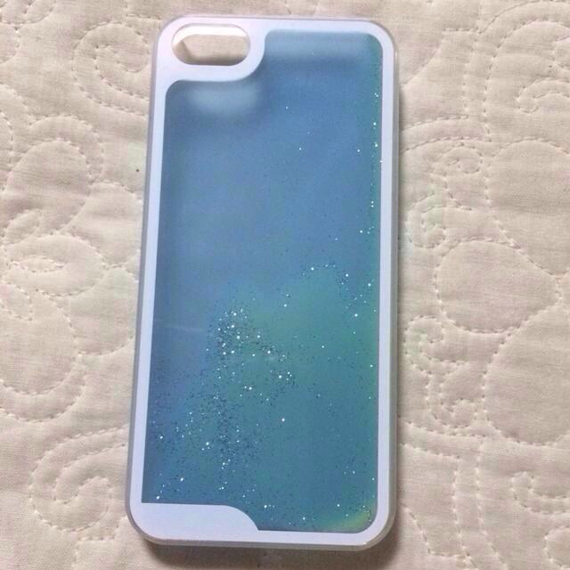 iPhoneケース 砂 キラキラ ブルー スマホ/家電/カメラのスマホアクセサリー(モバイルケース/カバー)の商品写真