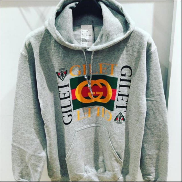 gilet(ジレ)のgilet パーカー gucci グレー L ジレ Supreme gosha メンズのトップス(パーカー)の商品写真