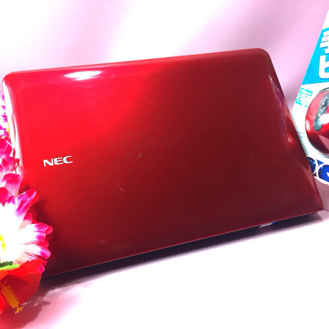 NEC(エヌイーシー)の大容量750Gレッド❤️DVD作/オフィス/無線❤️Win10❤️メッチャ可愛い スマホ/家電/カメラのPC/タブレット(ノートPC)の商品写真