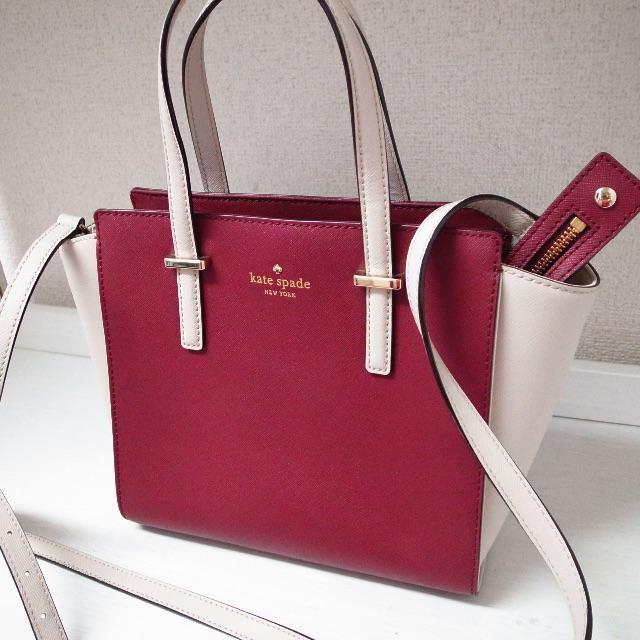 kate spade NEW YORK - 正規品♡美品♡ケイトスペード　2wayバッグ　バイカラー　レザー　バッグ　財布