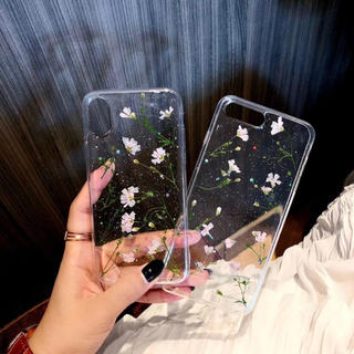フラワー(flower)の新品❤︎ iPhone7/8 押し花 ドライフラワー キラキラ カバー(iPhoneケース)