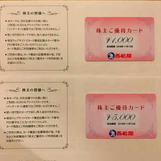 ニシマツヤ(西松屋)の西松屋 株主優待 6000円分(ショッピング)