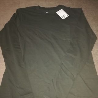 エイチアンドエム(H&M)のH&M モスグリーン　カットソー　Sサイズ　新品　値下げしました！(Tシャツ/カットソー(七分/長袖))