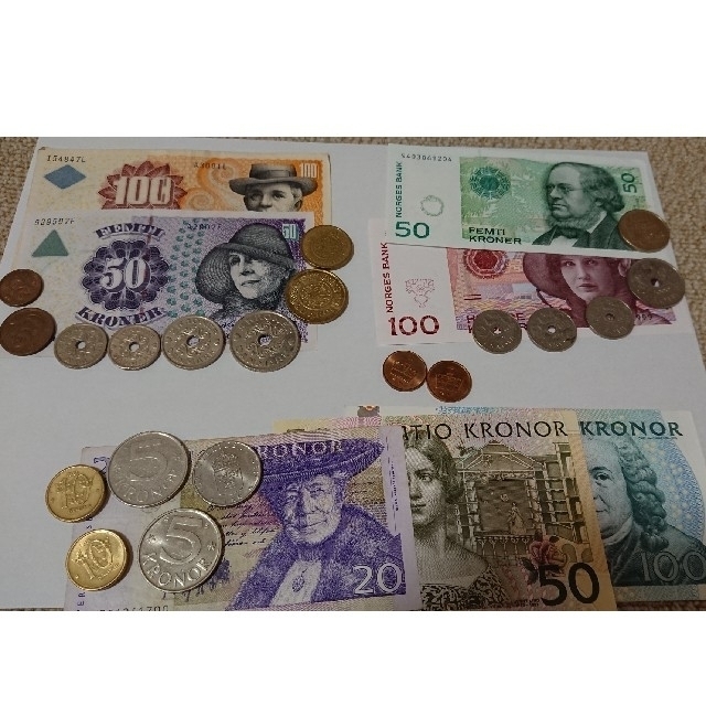 北欧 貨幣 ノルウェー デンマーク スウェーデン 貨幣