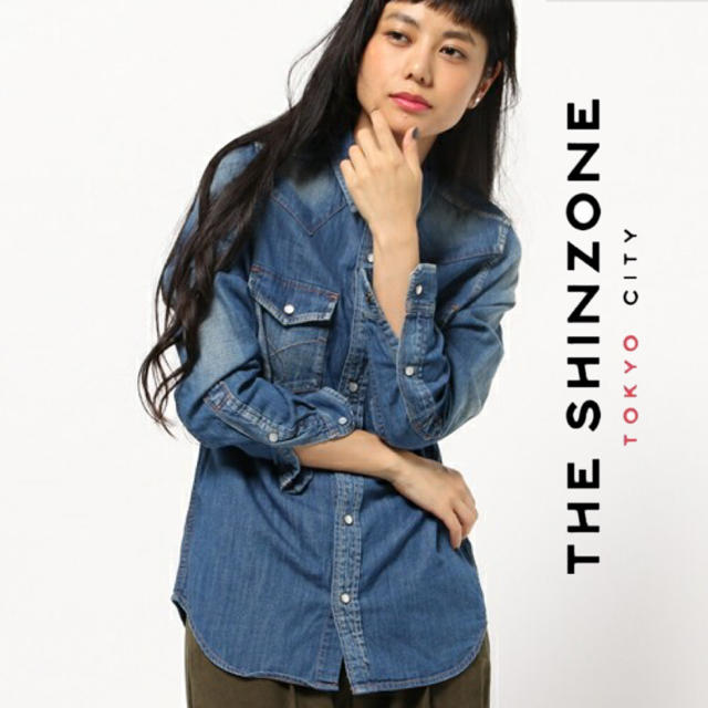 Shinzone(シンゾーン)のShinzone デニム ウエスタンシャツ シンゾーン ヴィンテージ加工 完売 レディースのトップス(シャツ/ブラウス(長袖/七分))の商品写真