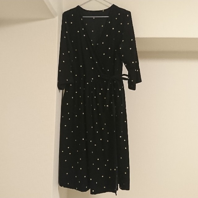 Dot&Stripes CHILDWOMAN(ドットアンドストライプスチャイルドウーマン)のシャツコールカシュクールワンピース レディースのワンピース(ひざ丈ワンピース)の商品写真