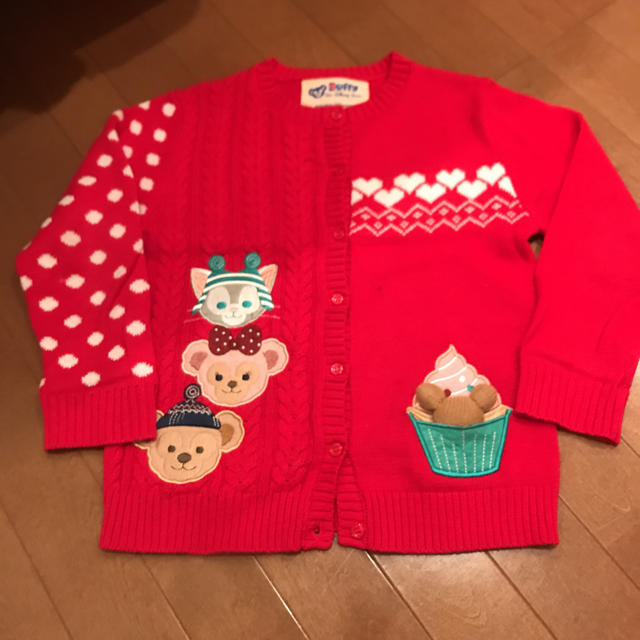 Disney(ディズニー)のダッフィと仲間たち カーディガンS 130-140 キッズ/ベビー/マタニティのキッズ服女の子用(90cm~)(カーディガン)の商品写真