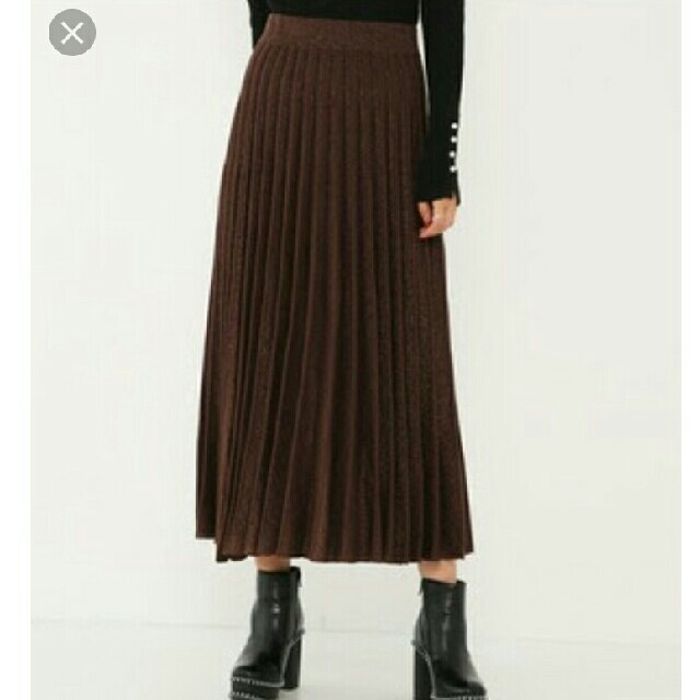 SLY(スライ)の【未使用】SLY ニット ロングスカート ブラウン レディースのスカート(ロングスカート)の商品写真