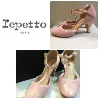 レペット(repetto)のrepetto♡ピンクスエード ストラップ パンプス♡(ハイヒール/パンプス)