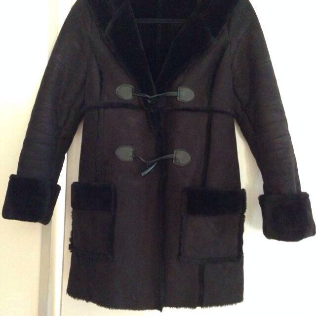 スナイデル 黒 ダッフルコート スナイデル 馬場ふみかさん着用 FAUX FUR ダッフルコート snidel