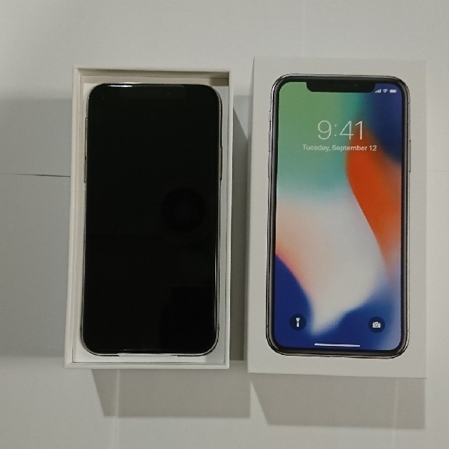 iPhone - 値下げ iphoneX 64GB シルバー SIMロック解除済 新品