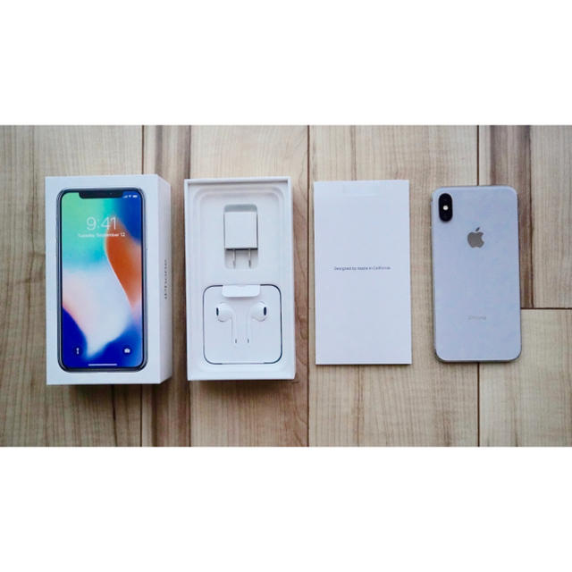 スマホ/家電/カメラiPhone X 256GB Silver 国内SIMフリー