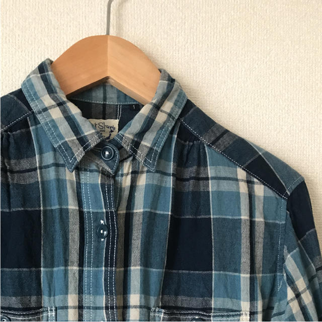 BEAMS BOY(ビームスボーイ)のつけめん様専用☻ orslow（オアスロウ）／シャンブレーチェックシャツ レディースのトップス(シャツ/ブラウス(長袖/七分))の商品写真