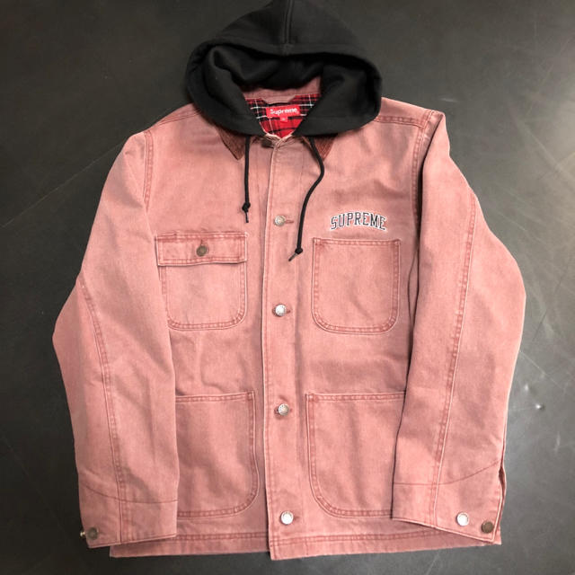 SUPREME Hooded Chore Coat アーチロゴ　デニムジャケット