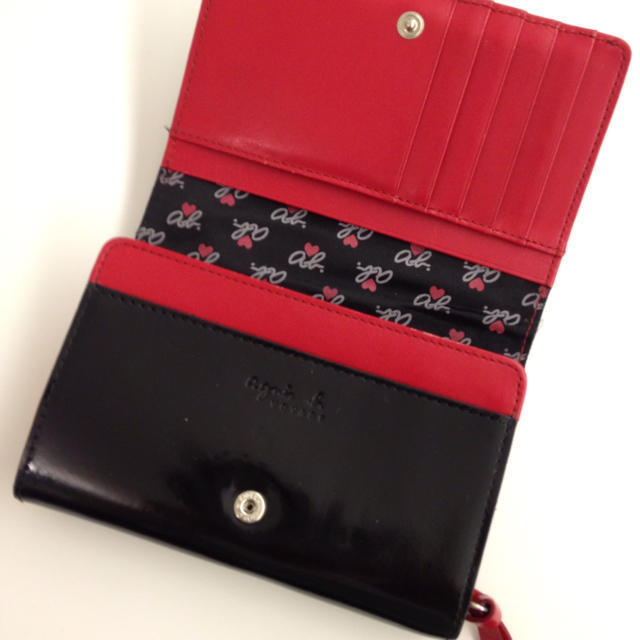 Agnes.b アニエスベー 二つ折り財布 フリックボタン ブランド オシャレ