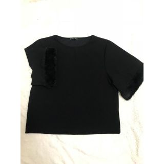 ザラ(ZARA)のZARA ファーつき七分丈トップス(カットソー(長袖/七分))