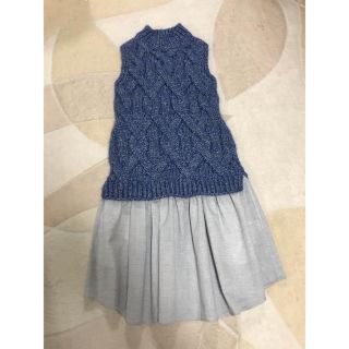 カルヴェン(CARVEN)の☆限定値下げ☆ 未着用 CARVEN ニットワンピース サイズS(ひざ丈ワンピース)