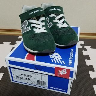 ニューバランス(New Balance)のニューバランス996　キッズスニーカー　フォレストグリーン　21　箱あり(スニーカー)