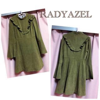 レディアゼル(REDYAZEL)の美品❤︎ ワンピース 秋服 秋色 オリーブ色 深緑 グリーン カーキ色(ミニワンピース)