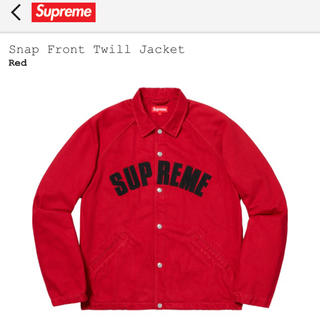 シュプリーム(Supreme)の18aw Supreme Snap Front Twill Jacket Red(ブルゾン)