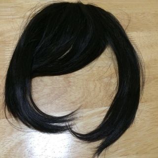 サイドあり前髪ウィッグ、ブラック(前髪ウィッグ)