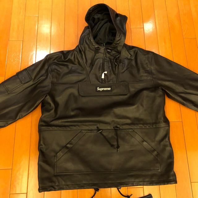 Supreme leather anorak サイズL