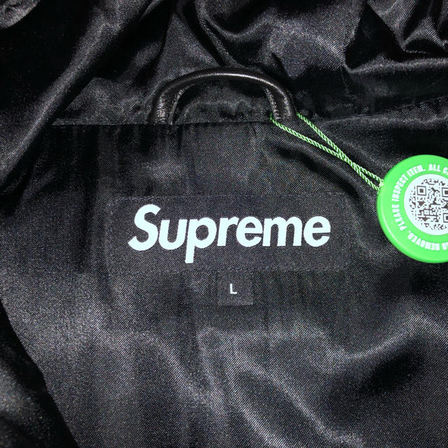 Supreme leather anorak サイズL