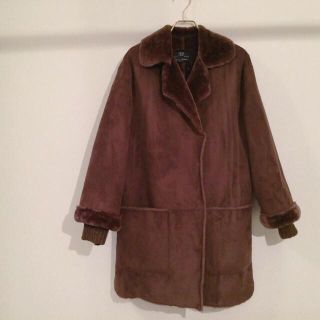 ザラ(ZARA)のZARAムートンコートチョコレート♪(毛皮/ファーコート)